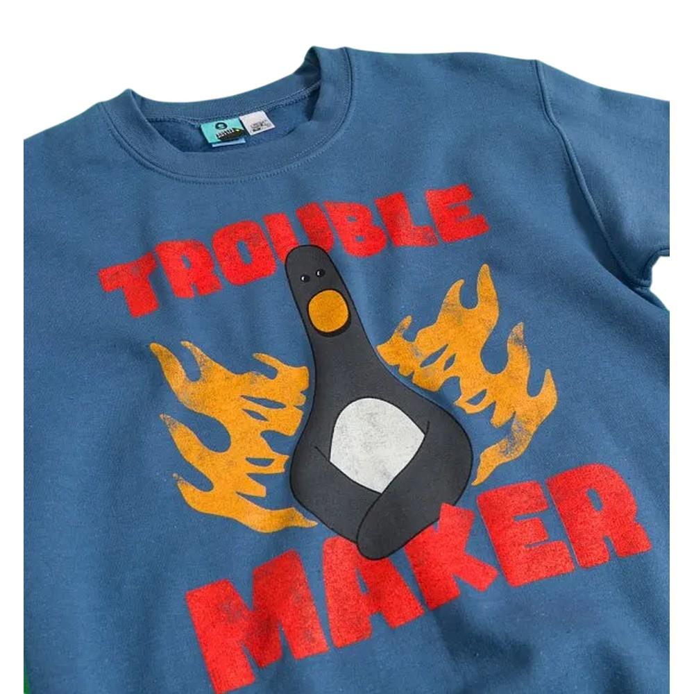 Wallace and Gromit Unisex Adult Trouble Maker Feathers McGraw Sweatshirt
