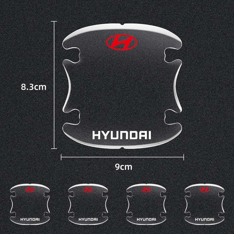 4pcs Car Transparent Protection Exterior Door Bowl Sticker For Hyundai Kona Creta Santa Fe Coupe Genesis Equus Auto Accessories AH4