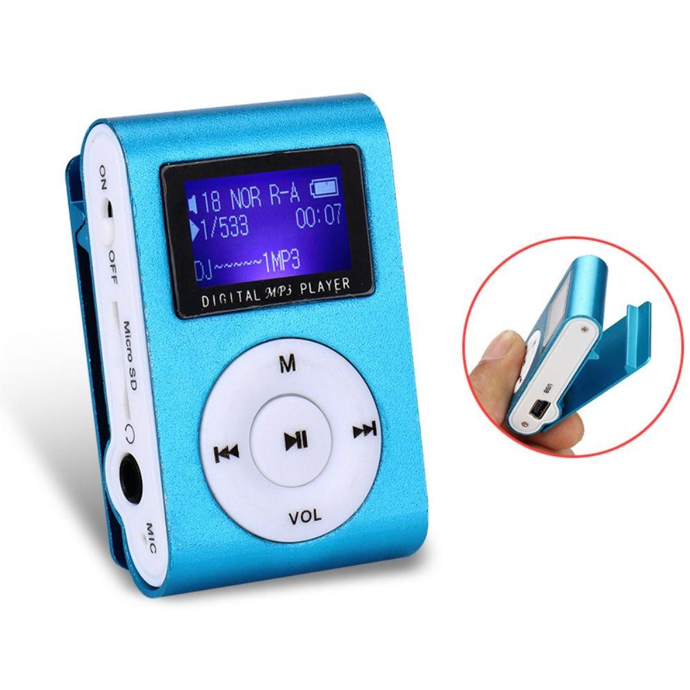 with LCD Screen Portable Mini MP3 Player Metal Clip Student Walkman  Listen Music