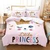 Dream Princess Bed Coer Sets Girl  High Quality Comforter Bedding Sets Duvet Cover Set Castle Cartoon Bedclothes Full