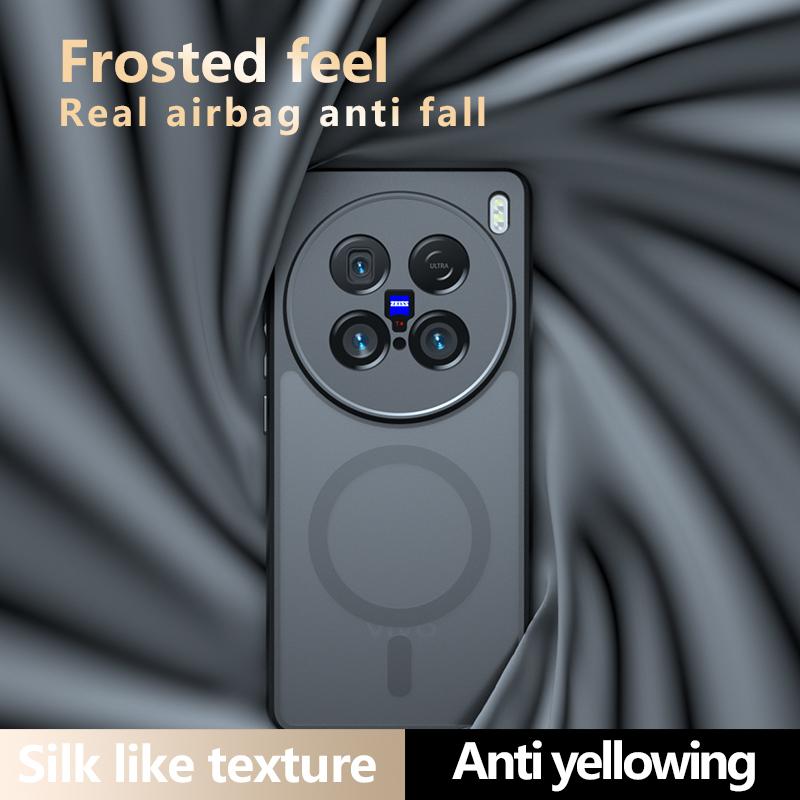 Pro vivo X200 X100 X100s Pro mini Ultra Matte Anti otisky prstů Nárazuvzdorné magnetické pouzdro TPU proti pádu Nežloutnoucí zadní kryt Skořápka