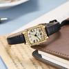 Gedi Elegant Women's Vintage Square Dial Quartz Watch