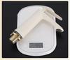 Grey Basin Faucet Hot and Cold Mixers Bathroom Wash Basin Faucets Taps Single Handle Cream White Basin Faucets