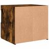 Nightstand with LED Lights Smoked Oak Finish 50 x 40 x 45 cm