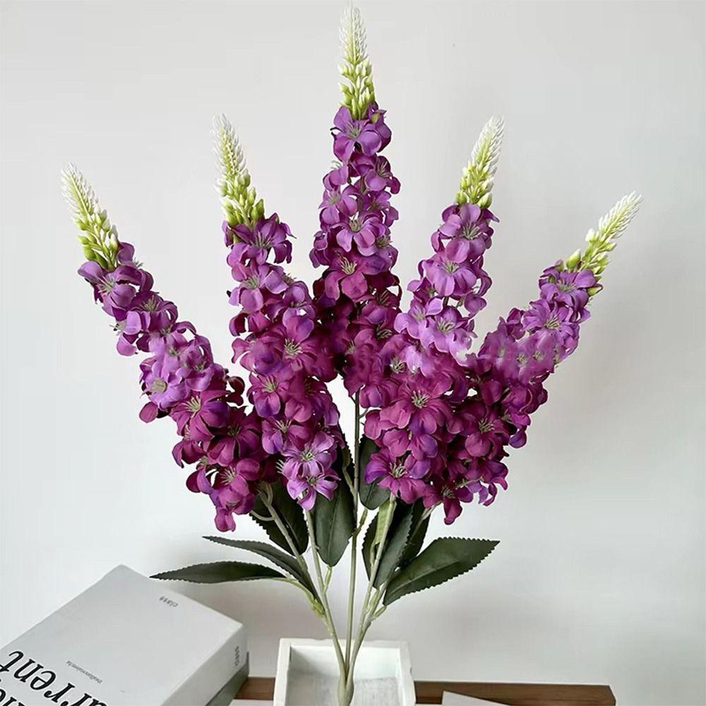5 Stems Simulation Snapdragon Flowers Silk Petal Simulated Flower  Wedding Decoration