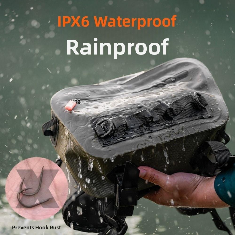 Double-layer TPU Lure Fishing Bags Waterproof Fishing Tackle Pack Fishing Chest Bag Hiking Camping