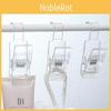 Clear Functional Multi Plastic Clip Hooks Bathroom Towel Hanging Organizer Tool