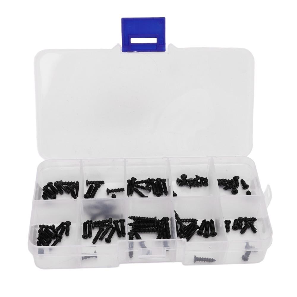 100Pcs/Set RC Car Accessory Screws Assortment Kit for MJX 16208/16207/16210 1/16 Brushless RC Car