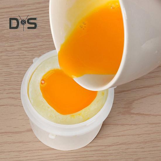 6Pcs Steamed Egg Mold with Brush 6 Shapes Food Grade PP Heat Resistant Non-stick Poached Egg Cup Cooker Steamer Kitchen Gadget