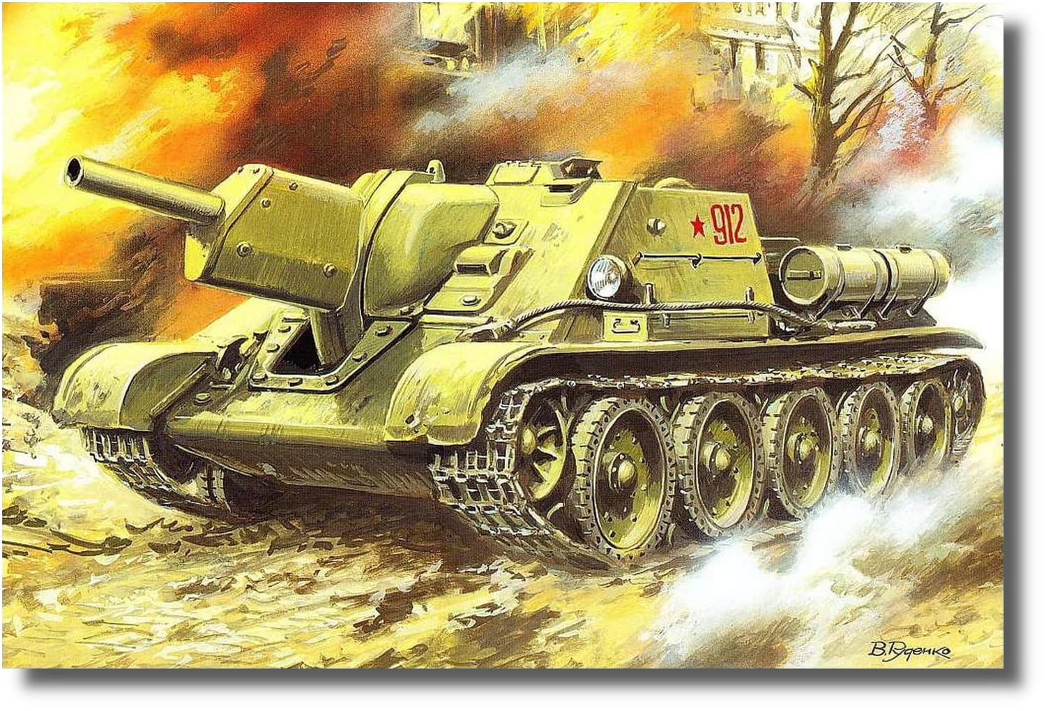 

Unimodel 1/72 scale Soviet SU-122 Self-Propelled Howitzer Plastic Model Kit UU72332
