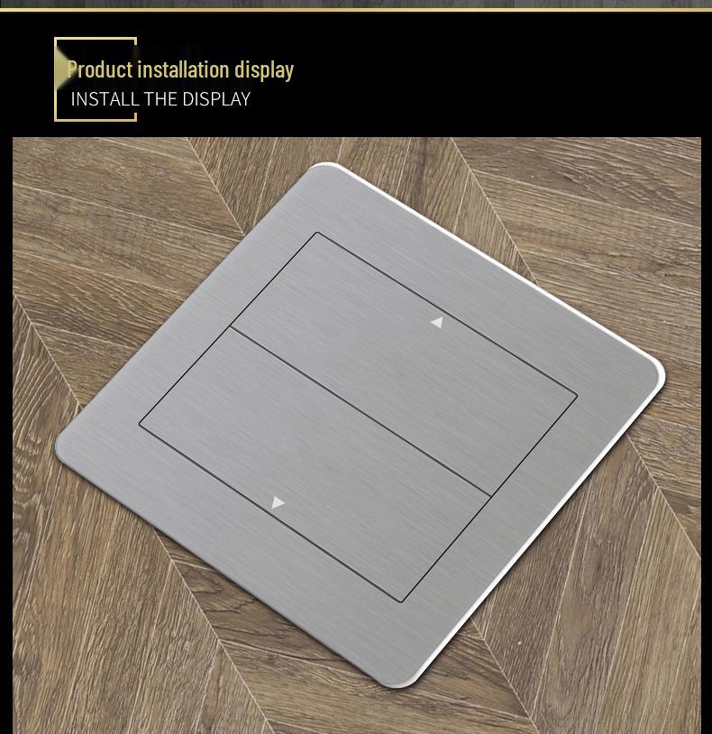 Stainless Steel Floor Socket with Dual Flip Covers, Network, USB, and Five-Hole Outlets