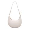 Moon-shaped Moon Underarm Bag Solid Color Women's Hobo Bag Portable Pu Leather Shoulder Bag  Girl