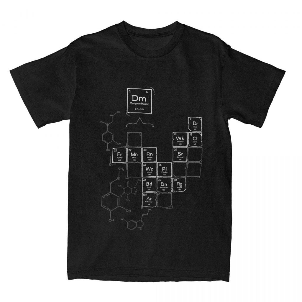 Chemistry Of Roleplay DnD Science Of D20 Dice Merchandise T Shirt Men Women Dungeon Dragon Leisure 100% Cotton Unique Tee Shirts