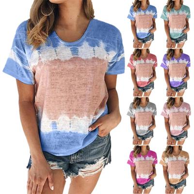 Travel New Women'S Retro Printed Shirt Casual Spring And Summer Breathable Cool Sexy Daily Date Short Sleeved T-Shirt Top