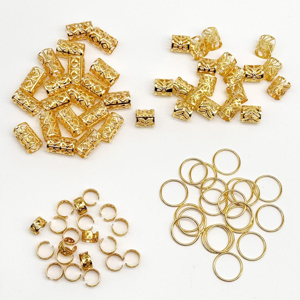 Pieces European and American TEUMSHEIN Popular DIY Wig Dreadlocks Accessories Silver Hollow Braids Hair Buckle