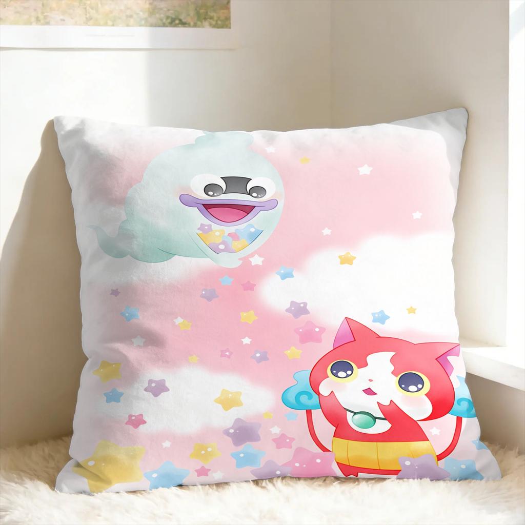 Pillow Cover Anime Yokai Cute Watch Maple Vintage Pillow Case For Sofa Home Decoration Pillowcases