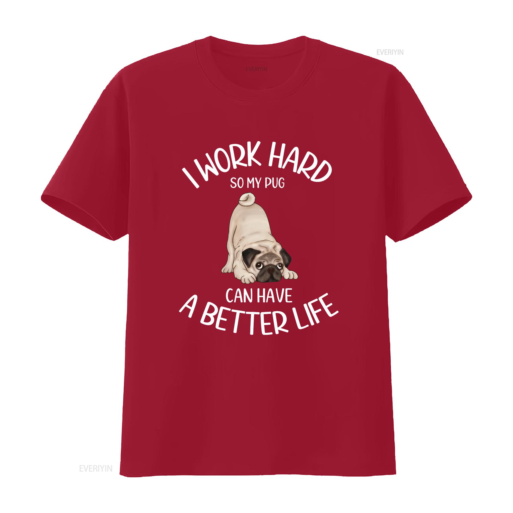 

Pug T Shirt Funny Mom Owner GifT for Dog Lover vintage Washed Stylish fashion Versatile Breathable Comfortable designer clothes S