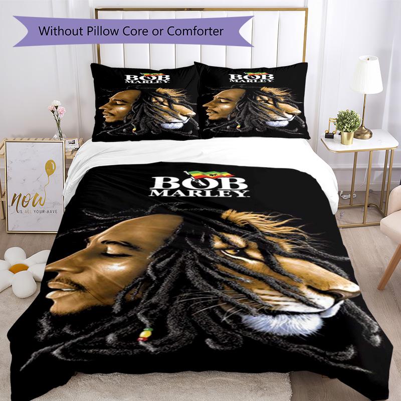 Bob Marley Quilt Cover Set Suitable for Playroom Machine Washable Perfect Gift for Friends Family