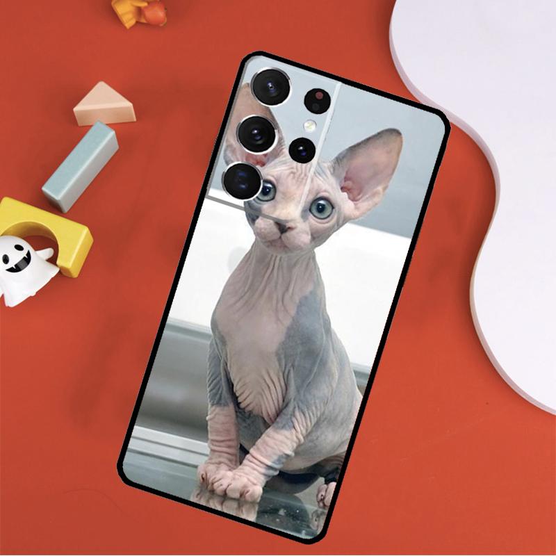 Sphynx Cat Phone Case For Samsung Galaxy S25 Ultra S24 Ultra S9 S10 S20 S21 S22 S23 Plus S24 FE Cover