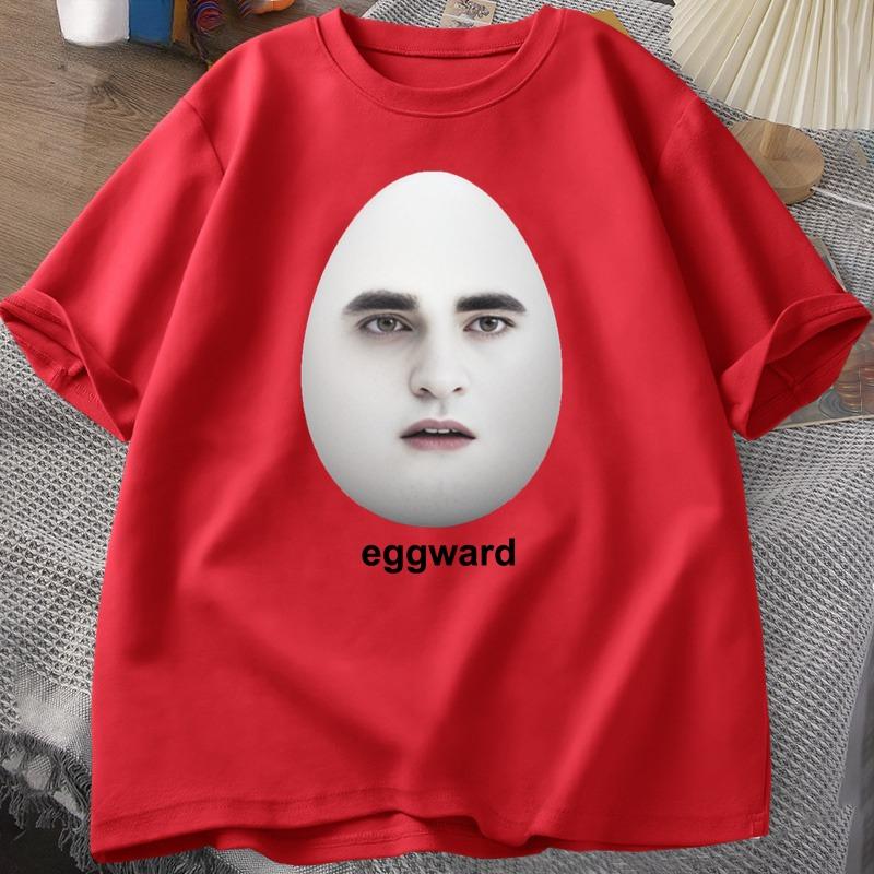 Twilight Eggward Meme TShirts Unisex Edward Cullen Parody Humor Graphic T Shirt Casual Cotton Short Sleeve Printed Tshirt Tops
