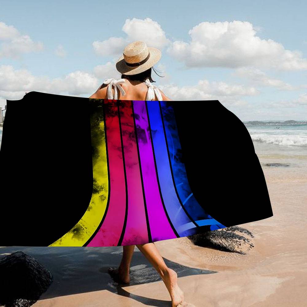 A-Atari Logo Microfiber Blanket Quick Drying Beach Towels Oversized Printing Super Absorbent Pool Towel Blanket