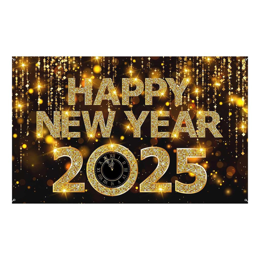 2025 Neujahrs-Hintergrundtuch, Feuerwerksatmosphäre, Hintergrund, Foto-Requisiten, Party-Event, Foto-Dekoration, Hintergrund, Hängetuch
