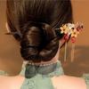 Traditional Chinese Wooden Hairpin with Tassel for Women's Updo - Qipao Hanfu Headdress