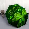 Clover, St. Patrick's Day Themed Automatic Opening and Closing Umbrella, Portable Tri fold Small Umbrella for Men and Women,Gift0725054z