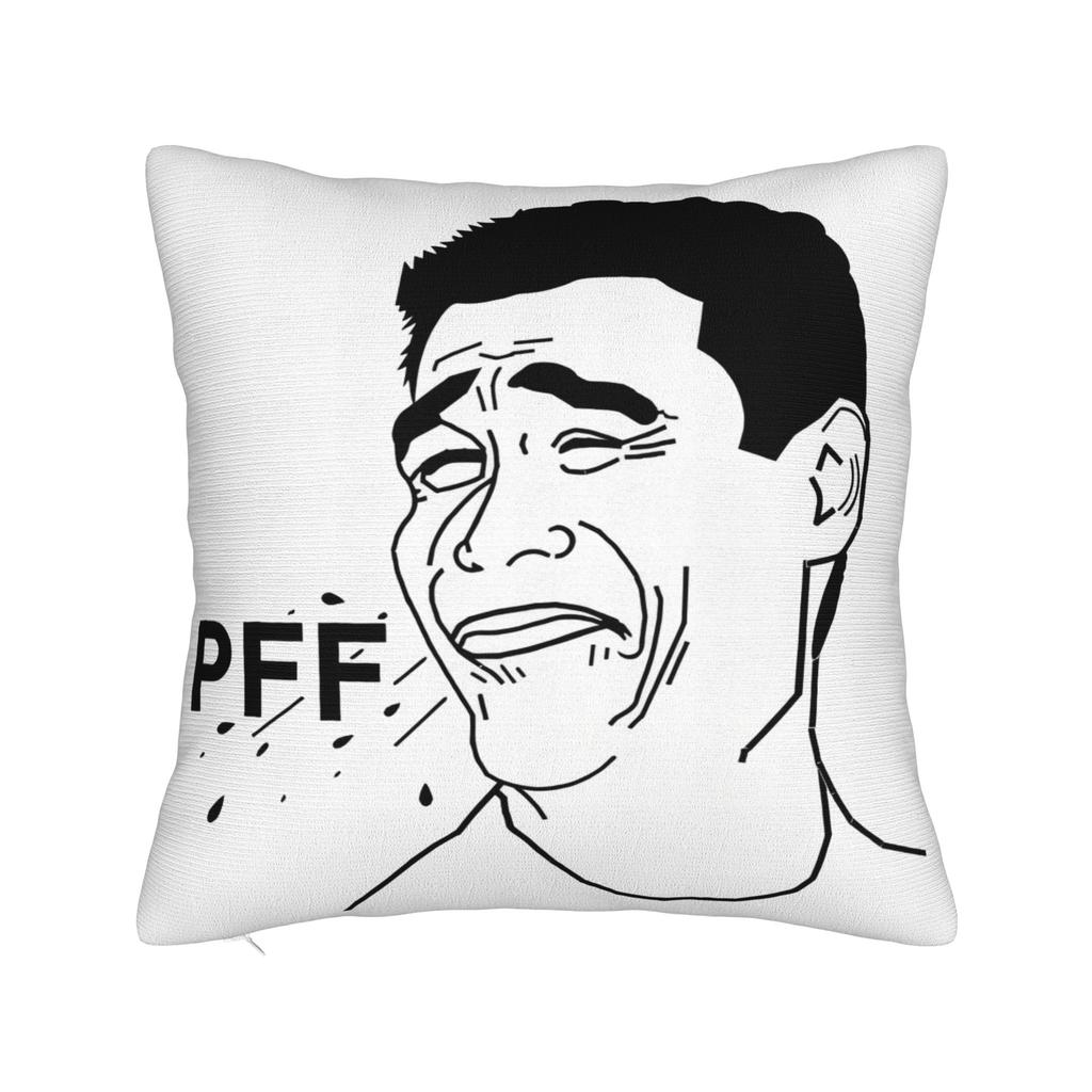 Trollface Meme Rage Comic Funny Troll Joke Internet Pillowcases Retro Trendy Pillow Case For Sofa Home Decoration Pillow Cover