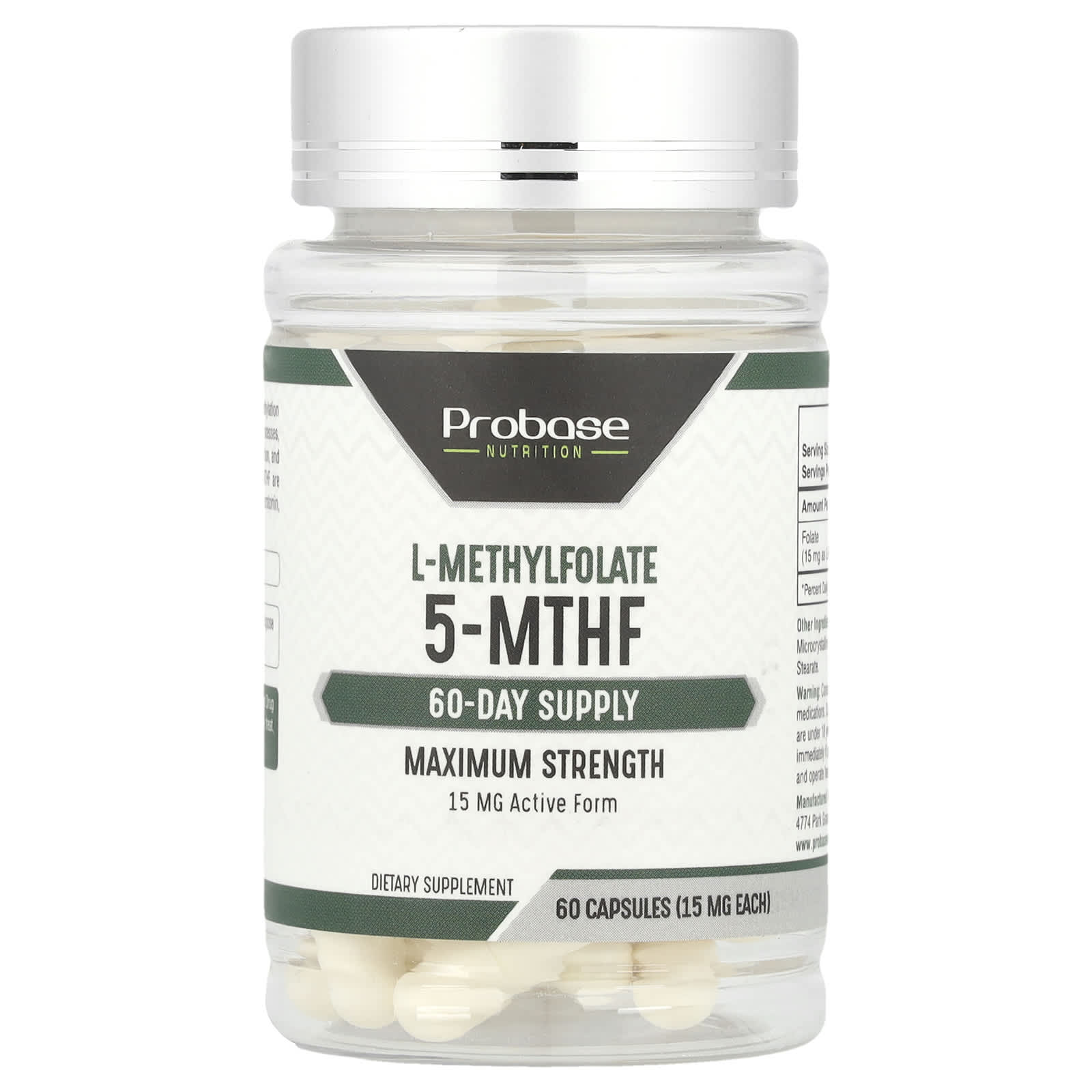 

L-Methylfolate 5-Mthf, 15Mg, 60 Capsules
