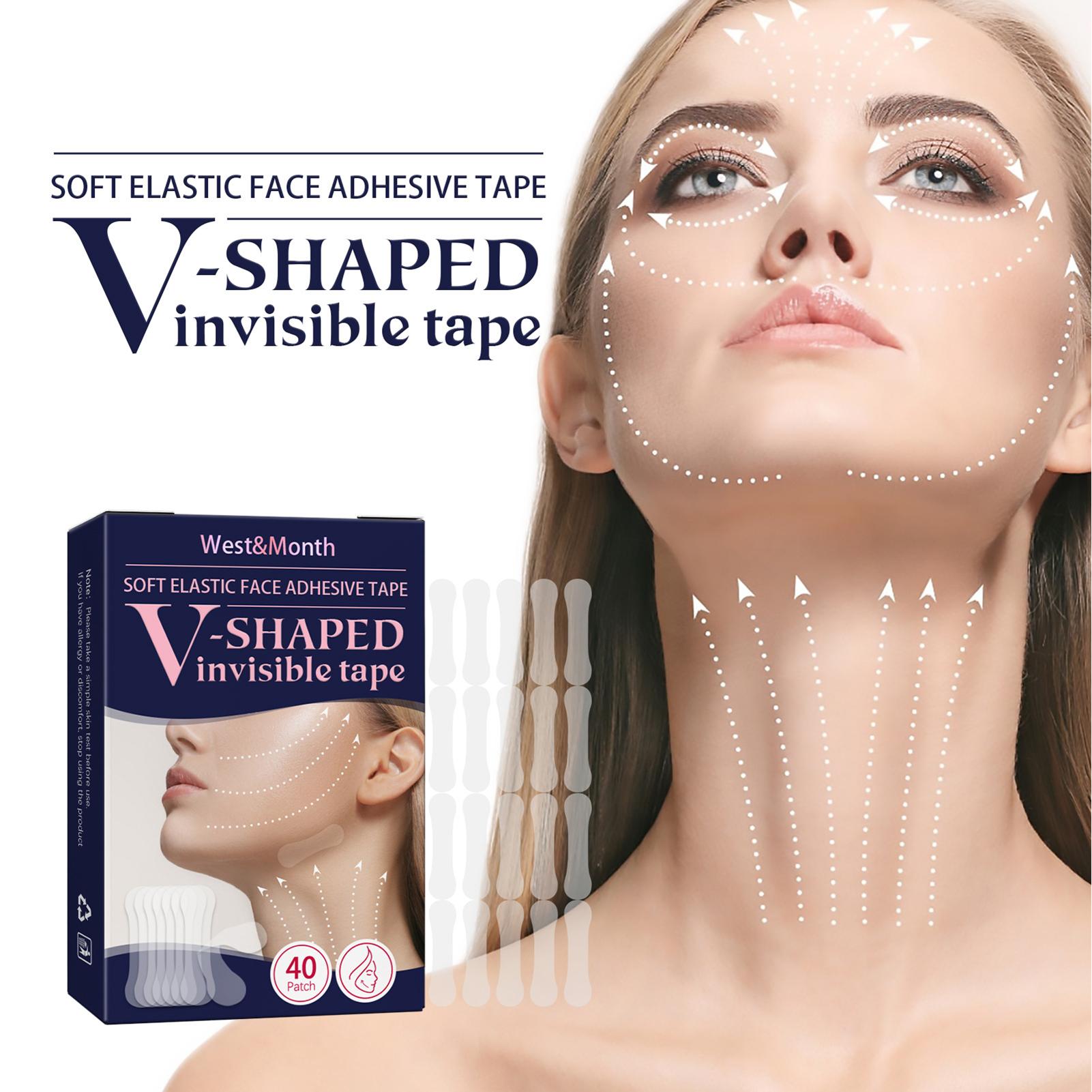 Skin Safe Tapeinvisible V Face Lift Tape 40pcs - Waterproof