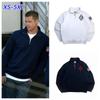 Bluză Retro Y2K Broderie pe Mânecă Steagul SUA Guler Înalt Pulover cu Fermoar Sfert Streetwear de Nișă Unisex Topuri Oversize