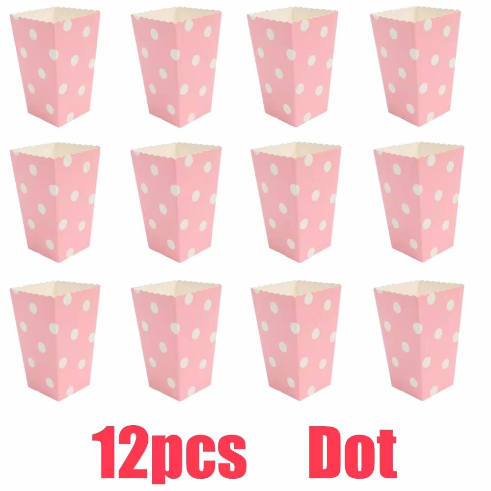 12pcs Cartoon Dinosaur Popcorn Box Candy Biscuit Packaging Bag For Birthday Party Decoration Cookie Animal Boxes Easter Gift