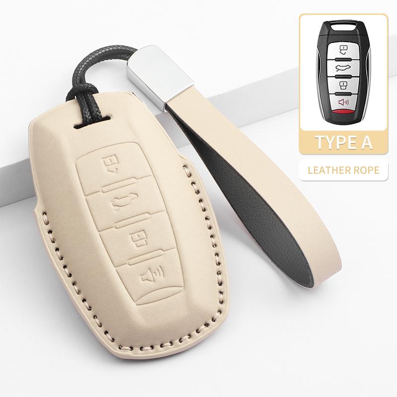 Interior Mouldings Leather Case Cover Car Key Protector Shell Fob Accessories For Haval Jolion F7 H9 H6 H2 F7X F7H H8 H3 H4 H1 H