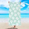 1 Stück Hibiskus Strandtuch, ultrafeine Faser schnell trocknend saugfähiges Badetuch, Outdoor Schwimm Sport Strandtuch