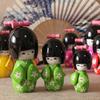 3Pcs/Set Japanese Geisha Kimono Figurine Asian Kokeshi Girl Statue Figure Toy Wooden Traditional Oriental Decor Ornaments