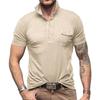 Polo da uomo a maniche corte, casual, per attività all'aperto, golf, tennis, polo, bottoni solidi, magliette estive, allenamento, lavoro, leggere, con colletto, per uomo