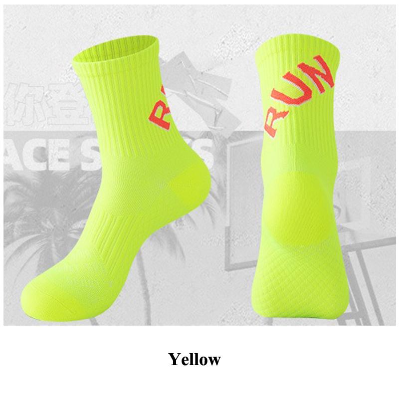Running Socks Unisex Men Women Middle Tube Quickly Dry Outdoor Sports Marthon Bike Riding Fitness Training Crew Socks