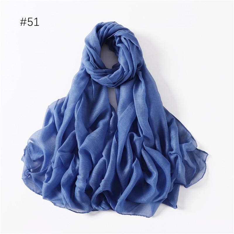 58 Colors Women Candy Color Voile Scarf Plain Solid Pashmina Female Warm Cotton Viscose Scarves Blanket Shawls And Wraps Bufanda