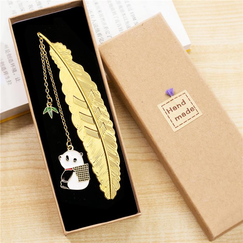 Elegant Metal Panda Bookmark Gift Box - Chinese Style for Teacher's Day, Graduation & Birthdays