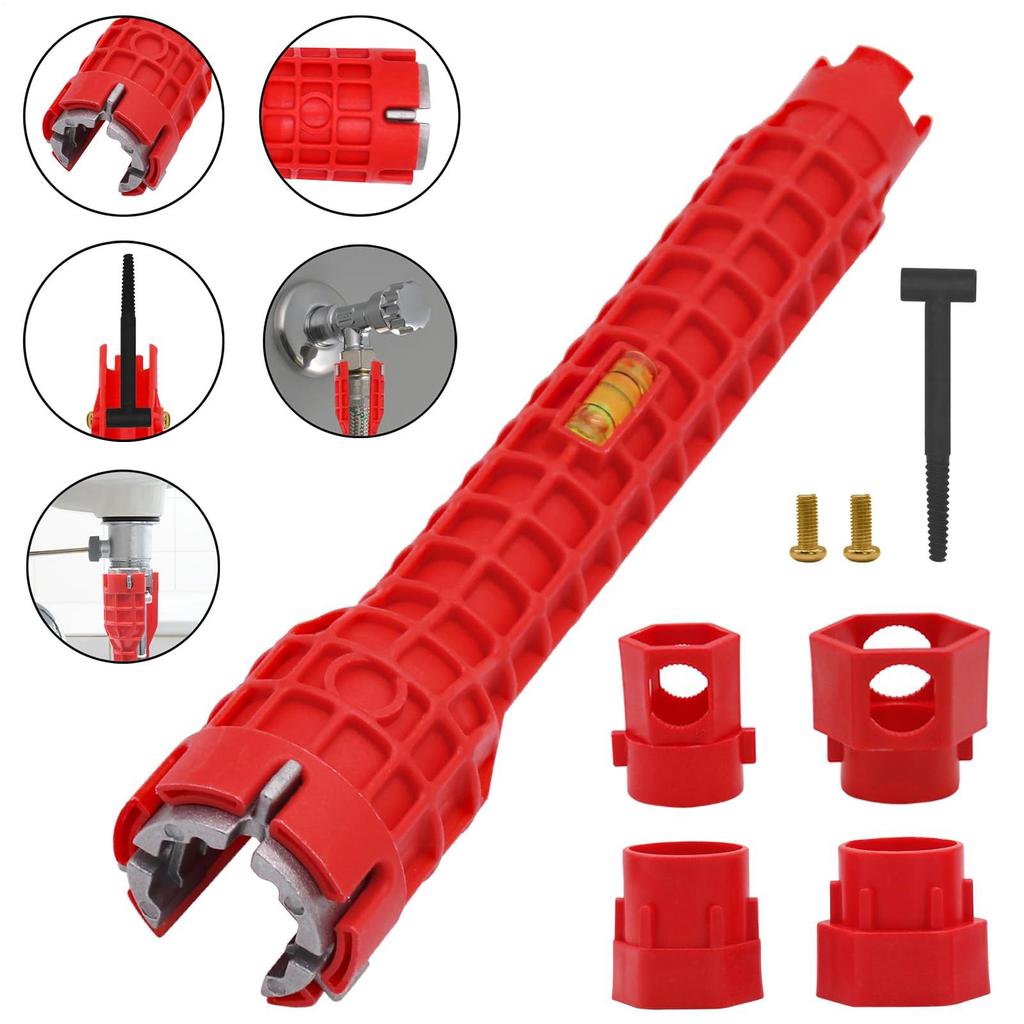 14In1 Bathroom Wrench Set Faucet And Sink Installation Multifunctional Angle Valve Water Heater Plumbing Universal Repair Tool