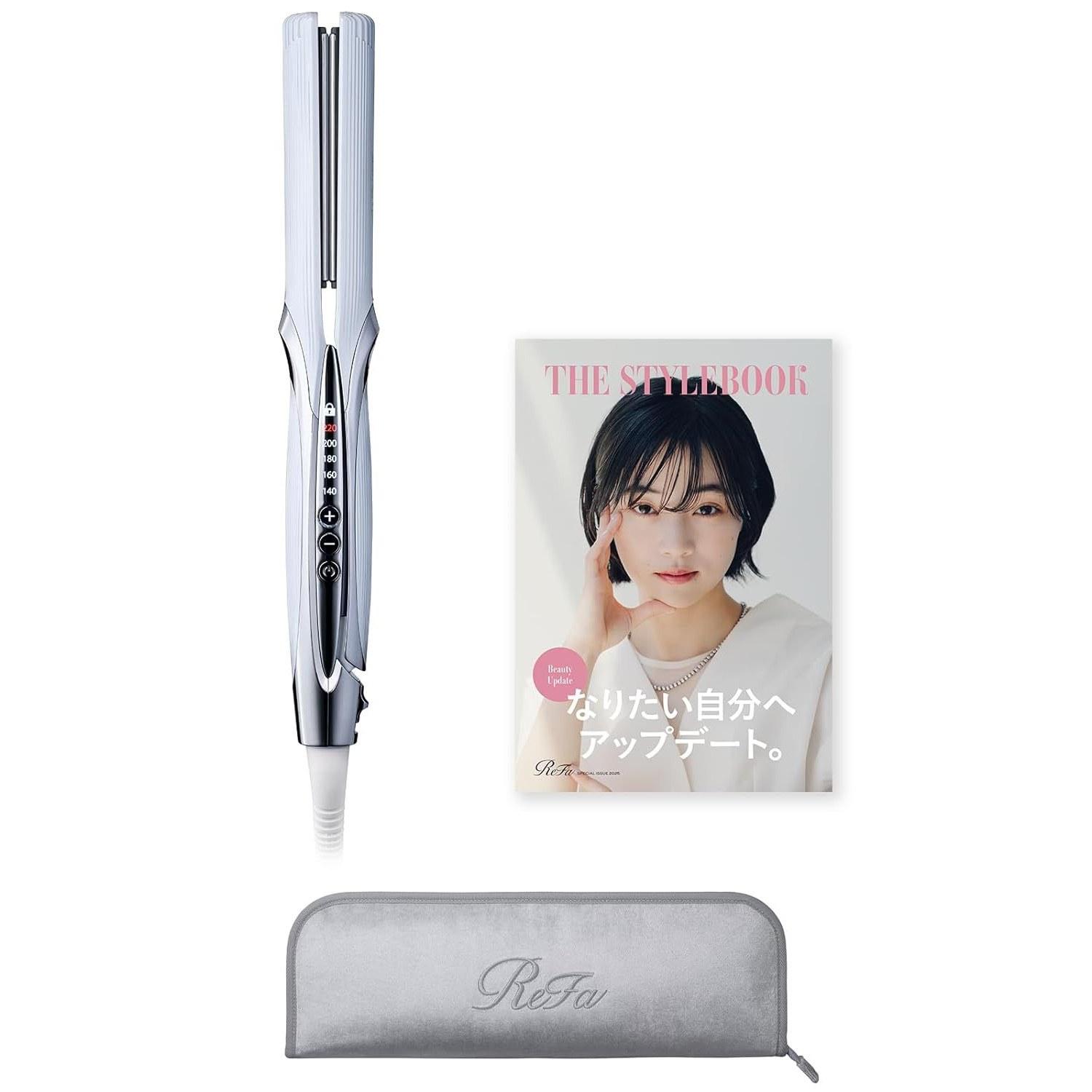 ReFa STRAIGHT IRON PRO (White) dedicated case hair arrangement guidebook
