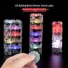 Creative LED Remote Control Interlocking Building Blocks for Light Decoration