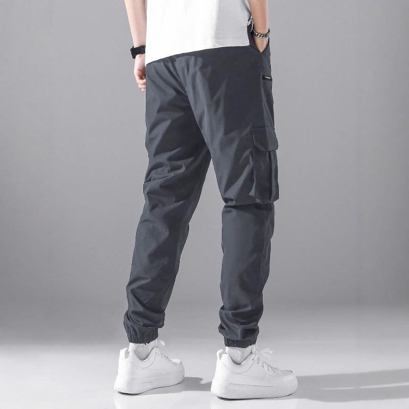 Autumn New Tied Tote Overalls Men's Trend Versatile Outdoor Multi-bag Pants Men's Summer Thin Casual Sweatpants