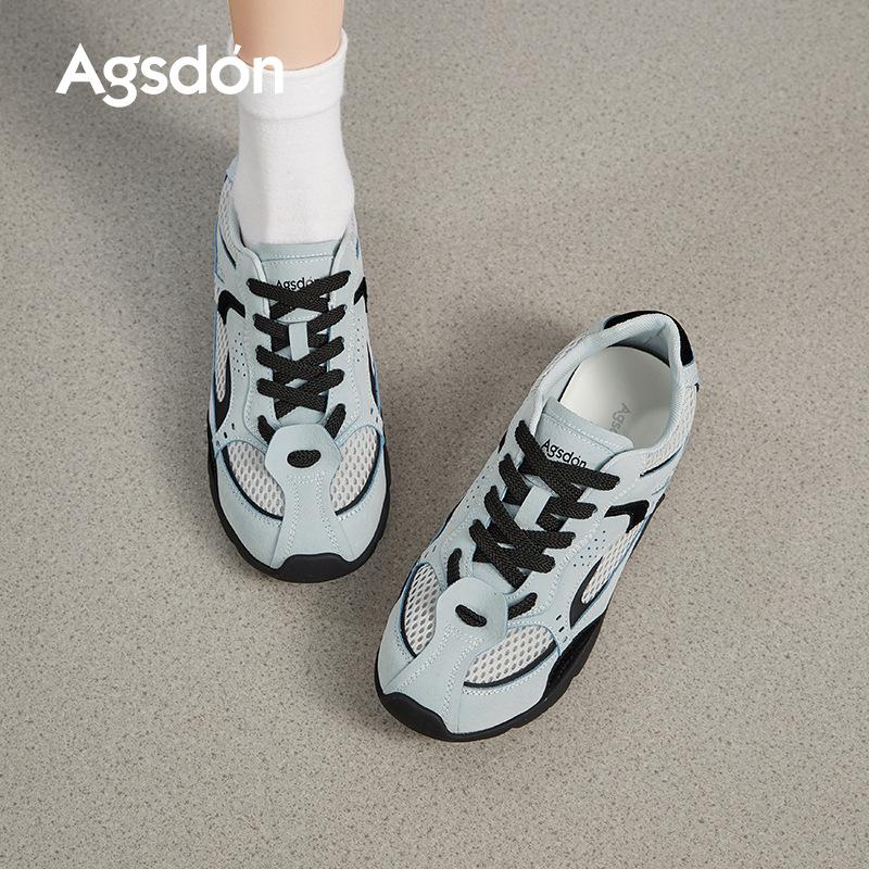Augustus Dengde training shoes 2025 new summer flat-bottomed haze blue racing shoes lightweight Forrest Gump sports and leisure shoes