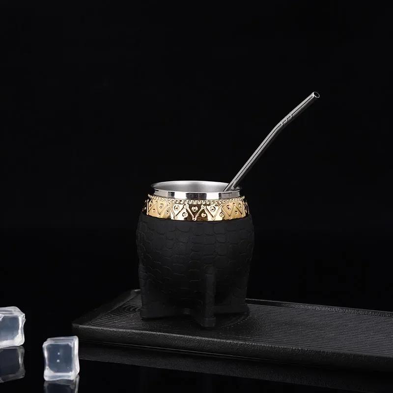 1PC Tazas Tazas Para Café Stainless Steel Double Wall Cup 200ml Insulated Tumbler Yerba Mate Tea Coffee Beer Drinking Mug Double