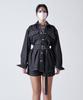 SALON DE SEOUL High-Waisted A-Line Denim Shorts W - Black