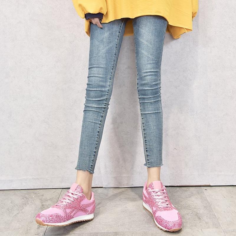 New Fall  Sequin Muffins and Breathable Lydiamond Platform Student Plus-size Women's Shoes Zapatillas De Mujer Womens Shoes