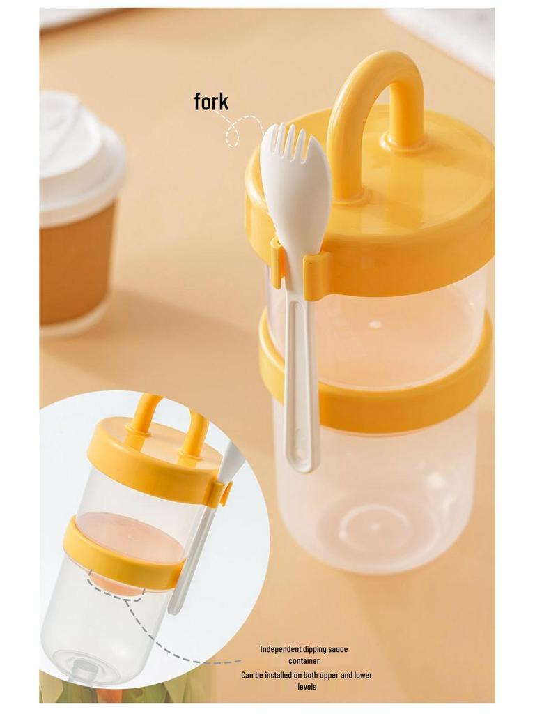 Portable Microwave-Friendly Bento Box with Cutlery for Office and Outdoor Use