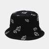 Basin hat female summer street double-sided butterfly bucket hat outdoor sun hat small fresh sunscreen bucket hat tide
